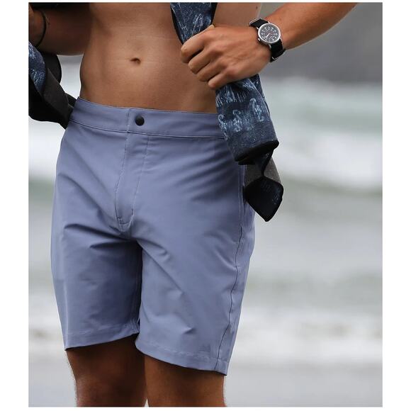 Myles Apparel, Seacliff Swim Shorts, Men's, Blue, Size 30 - Picture 1 of 5
